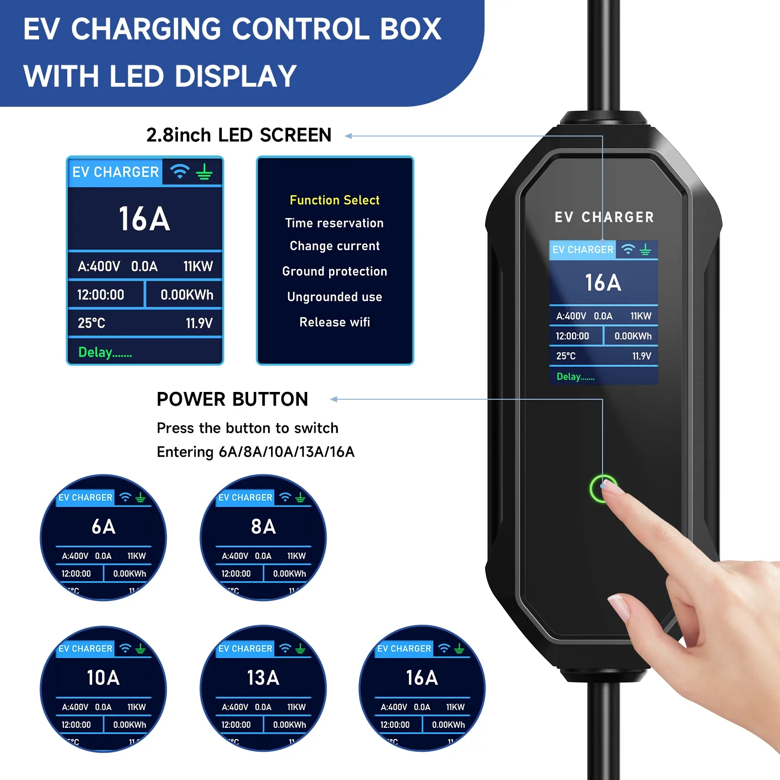 AFEEV Type 2 Portable EV Charg - Type 2 Portable Ev Charger 11Kw Cee 评论和价格
